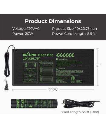 Tapete térmico eléctrico 110v 24°-30°C