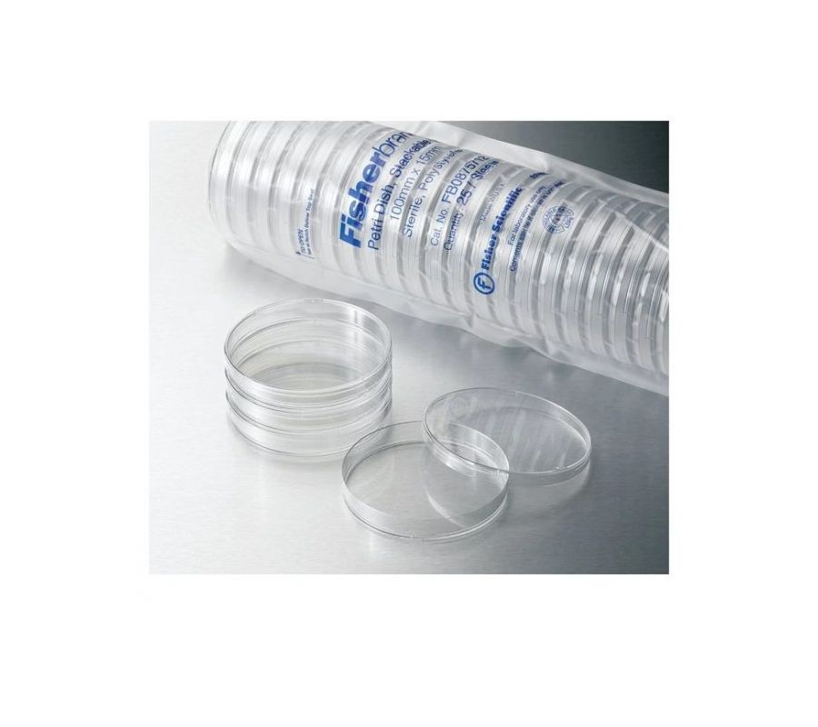 Cajas petri plasticas 6cm estériles x25und